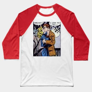 Two lovers kissing in the moonlight Baseball T-Shirt